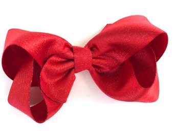 Red hair bow - hair bows, bows for girls, baby bows, toddler hair bows, girls hair bows, hairbows