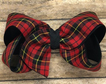 Plaid hair bow - hair bows for girls, hair bows, girls bows, baby bows, plaid bows, toddler bows, boutique hair bows