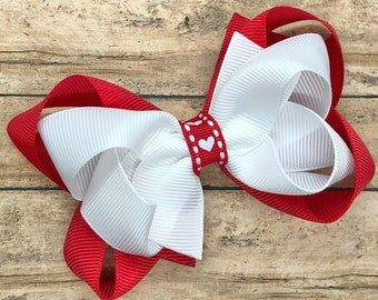 Valentine's Day hair bow - hair bows for girls, hair bows, girls bows, baby bows, bows, toddler hair bows