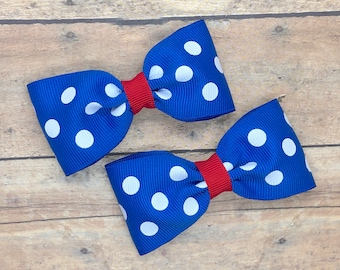 Pigtail bows - hair bows, baby bows, toddler bows, girls bows, 3 inch hair bows, hair clips