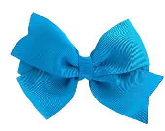 Island blue hair bow, hair bows, bows, hair clips, hair bows for girls, toddler bows, pigtail bows, girls bows, girls hair bows