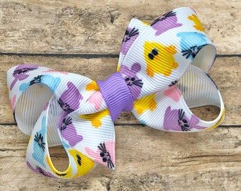 Easter hair bow - girls hair bow, baby bows, toddler bows, hair bows, 3 inch hair bows