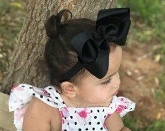 Extra large 6 inch bow headband - 6 inch bows, baby headband bows, big bow headband, large hair bows, headband bows, toddler bows