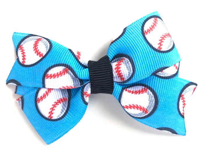 Baseball Hair Bow Hair Bows Bows for Girls Toddler Hair Etsy