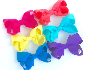 PICK 6 hair bows - hair bows for girls, baby bows, toddler hair bows, boutique bows, girls bows, 3 inch hair bows