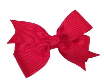 Red hair bow - hair bows, bows for girls, baby bows, baby hair bows, toddler hair bows, pigtail bows, girls hair bows, hairbows