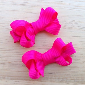 YOU PICK color pigtail bows -  hair bows, baby bows, hair clips, baby hair clips, hair clips for girls, baby girl bows, girls hair bows