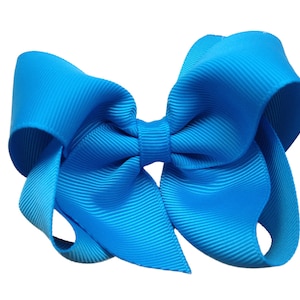 Island Blau Haarschleife - Haarschleifen, Boutique Schleifen, Kleinkind Schleifen, Haarschleifen für Mädchen, große Haarschleifen, Baby Schleifen