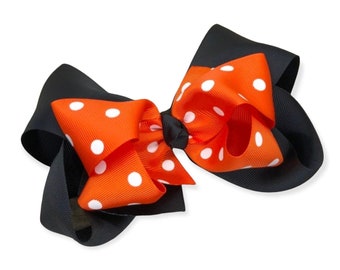 Halloween hair bow - Halloween bows, hair bows for girls, girls hair bows, toddler hair bows, boutique hair bows, hair bows, big hair bows