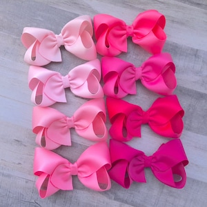 YOU PICK pink hair bow - hair bows, bows for girls, baby bows, toddler hair bows, boutique bows, hair clips, girls hair bows