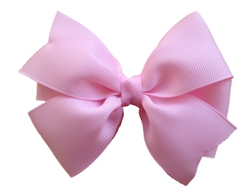 Light pink hair bow - hair bow, hair bows, hair bows for girls, girls hair bows, toddler hair bows, baby bows, girls bows, big hair bows