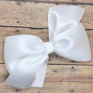 5 Inch Satin Hair Bow: Girls Alligator Clip Bow