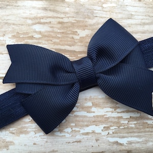 Navy blue baby headband - baby headbands, bow headbands, newborn headbands, baby headband, baby bow headband, baby girl headband, navy blue