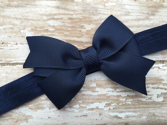 Bandeau Bleu Marine De Bebe Bandeaux De Bebe Bandeaux Etsy