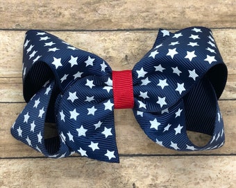 Fourth of July hair bow - hair bows, hair clips, bows for girls, girls hair bows, toddler hair bows