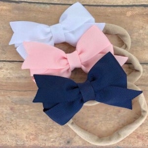 YOU PICK color baby headband -  bow headband, baby headband bows, baby girl headbands, newborn headbands, baby bows