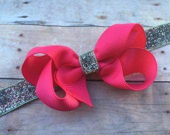 Baby headband - baby headband bows, baby girl headband, baby bow headbands, newborn headbands, baby bows, baby hair bows, bow headband, bows