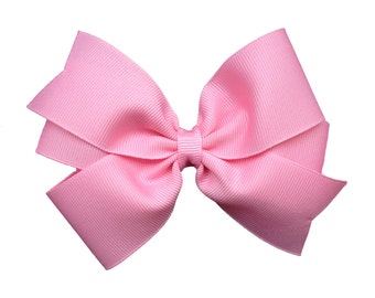 YOU PICK color hair bow - 5 inch hair bows, girls bows, hair bows for girls, toddler hair bows, big hair bows