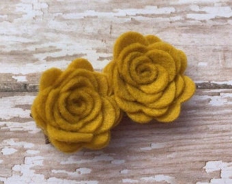 YOU PICK color felt flower hair clip - felt bows, hair bows, girls bows, baby bows, hair clips