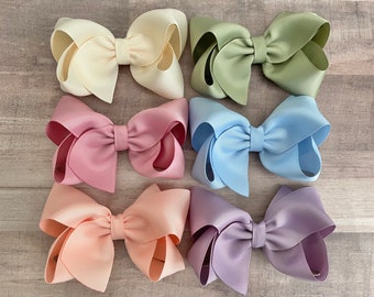 Spring hair bows - YOU PICK - bows for girls, hair clips, baby bows, toddler hair bows, boutique bows, 4 inch hair bows