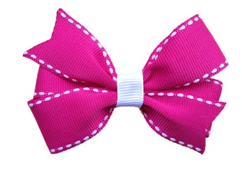 Pink hair bow - hair bows, bows for girls, baby bows, girls bows, toddler hair bows, 3 inch hair bows