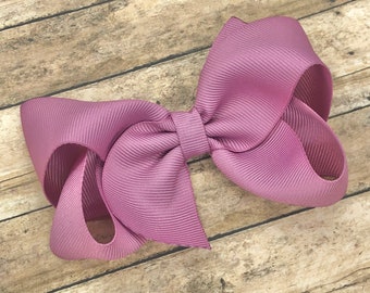 Mauve hair bow - hair bows, hair clips, girls bows, hair bows for girls, girls hair bows, toddler bows, boutique bows