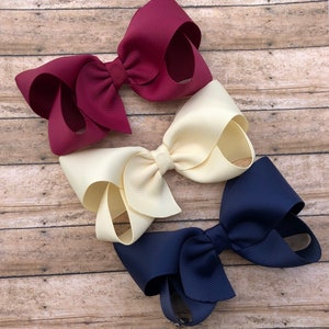 Hair bow set - hair bows, bows, hair bows for girls, baby bows, hair clips, toddler bows, boutique bows, 4 inch hair bows