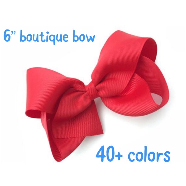 Large 6 inch hair bow - 6 inch bows, cheer bow, big bow, large hair bows, girls hair bows, toddler bows, girls bows, hair bows