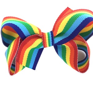 Rainbow hair bow - rainbow bow, hair bows, girls bows, girls hair bows, boutique bows, toddler bows, hair bow, rainbow bows, bows, baby bows