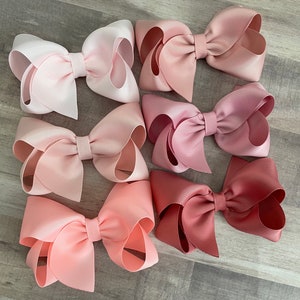 YOU PICK pink hair bow hair bows, bows for girls, baby bows, toddler hair bows, boutique bows, hair clips, girls hair bows image 1