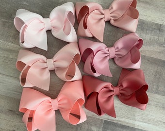 YOU PICK pink hair bow - hair bows, bows for girls, baby bows, toddler hair bows, boutique bows, hair clips, girls hair bows