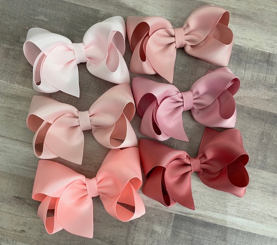 YOU PICK pink hair bow - hair bows, bows for girls, baby bows, toddler hair bows, boutique bows, hair clips, girls hair bows