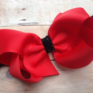 Red baby headband baby headband bows, baby girl headbands, newborn headbands, baby bows, hair bows image 2