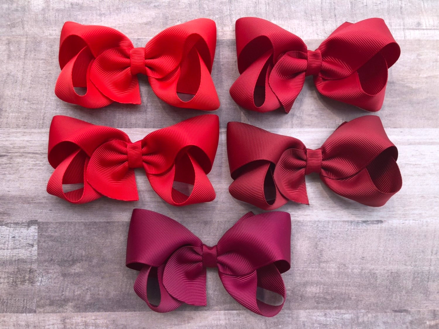  Red Hair Ribbons for Women Bow Clips for Girls