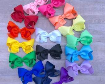 Hair bow starter set - hair bows, girls hair bows, baby bows, toddler hair bows, boutique bows, 4 inch hair bows