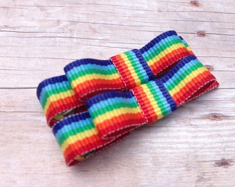 Rainbow hair bows - hair bows, hair clips, bows for girls, baby bows, baby hair clips, baby girl bows
