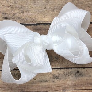 Stacked Grosgrain Ribbon Hair Bow - 4.5 Inch Hair Clip