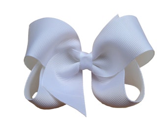 White hair bow - white bows, hair bows, boutique bows, girls hair bows, toddler bows, girls bows, hair bow, bows, hair bows for girls, bow