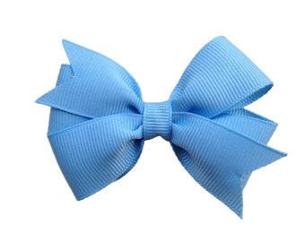 Light blue hair bow - hair bows, girls hair bows, bows for girls, baby bows, bows, pigtail bows, toddler bows, hair clips