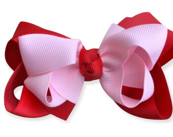 Valentine's Day hair bow - hair bows, toddler hair bows, boutique bows, 4 inch hair bows, big hair bows, girls bows