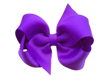Purple hair bow - hair bows for girls, toddler hair bows, boutique hair bows, 4 inch hair bows