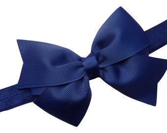 Navy blue baby headband - baby headband bows, newborn headbands, baby bows, baby girl headbands, headbands bows