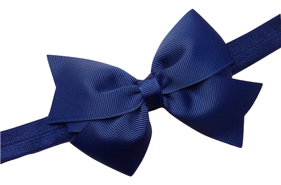 navy blue baby bow