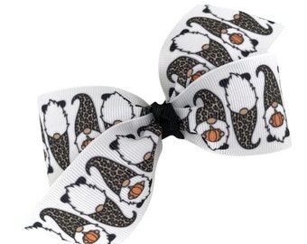 Fall gnomes hair bow - hair bows for girls, girls bows, baby bows, pumpkin, toddler bows, boutique hair bows