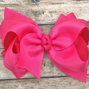 4.5" Layered Boutique Hair Bow: Girls Alligator Clip Bow