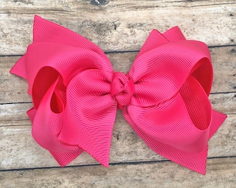 YOU PICK color hair bows - 4 inch hair bows, hair bows, girls bows, girls hair bows, toddler bows, boutique hair bows, hair bows for girls