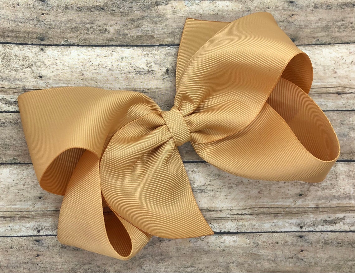 7. Navy Blue and Gold Hair Bow for Toddlers - wide 7