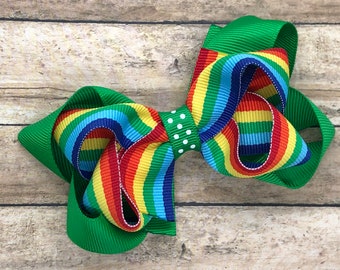 St. Patrick's Day hair bow - girls hair bows, toddler bows, baby bows, 3 inch hair bows