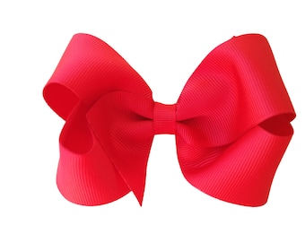 Red hair bow - hair bows, bows for girls, baby bows, toddler hair bows, girls hair bows, boutique hair bows, hair clips, hairbows