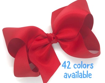 Large 6 inch hair bow - 6 inch bows, cheer bow, big bow, large hair bows, girls hair bows, toddler bows, girls bows, hair bows